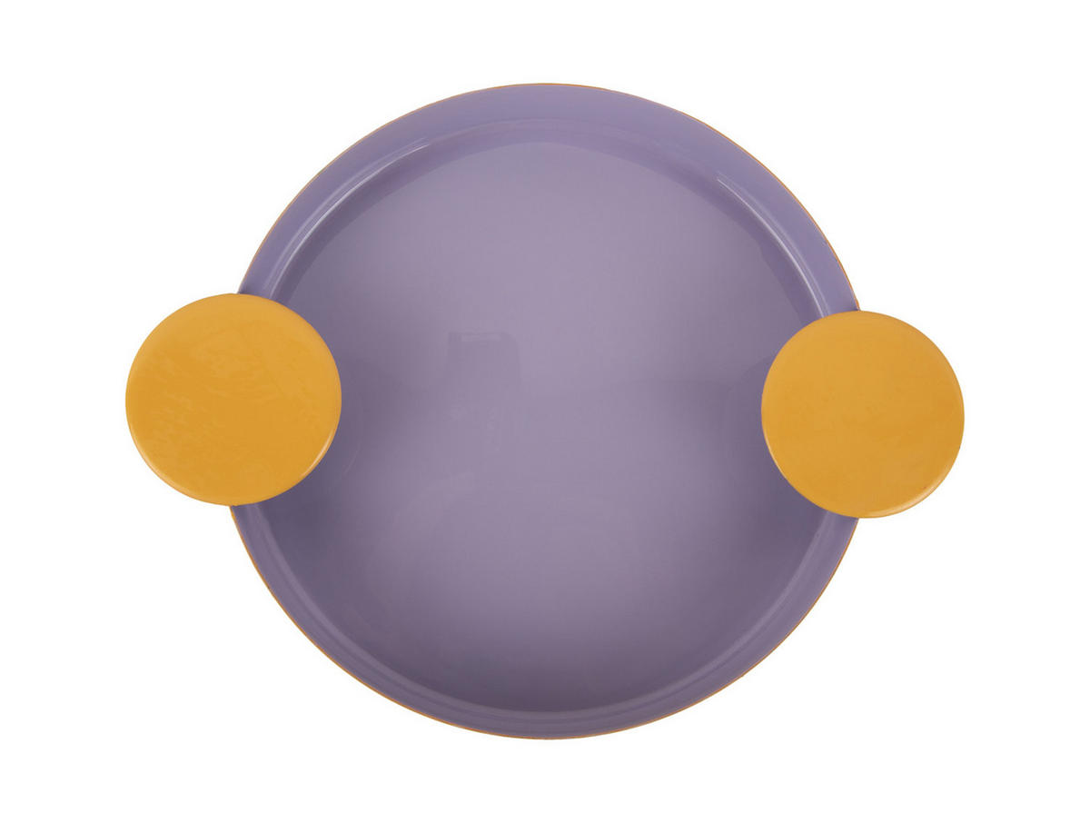 SERVIERTABLETT Double Funky 27/20/3 cm - Lila, Metall (20/3/27cm) - Present Time