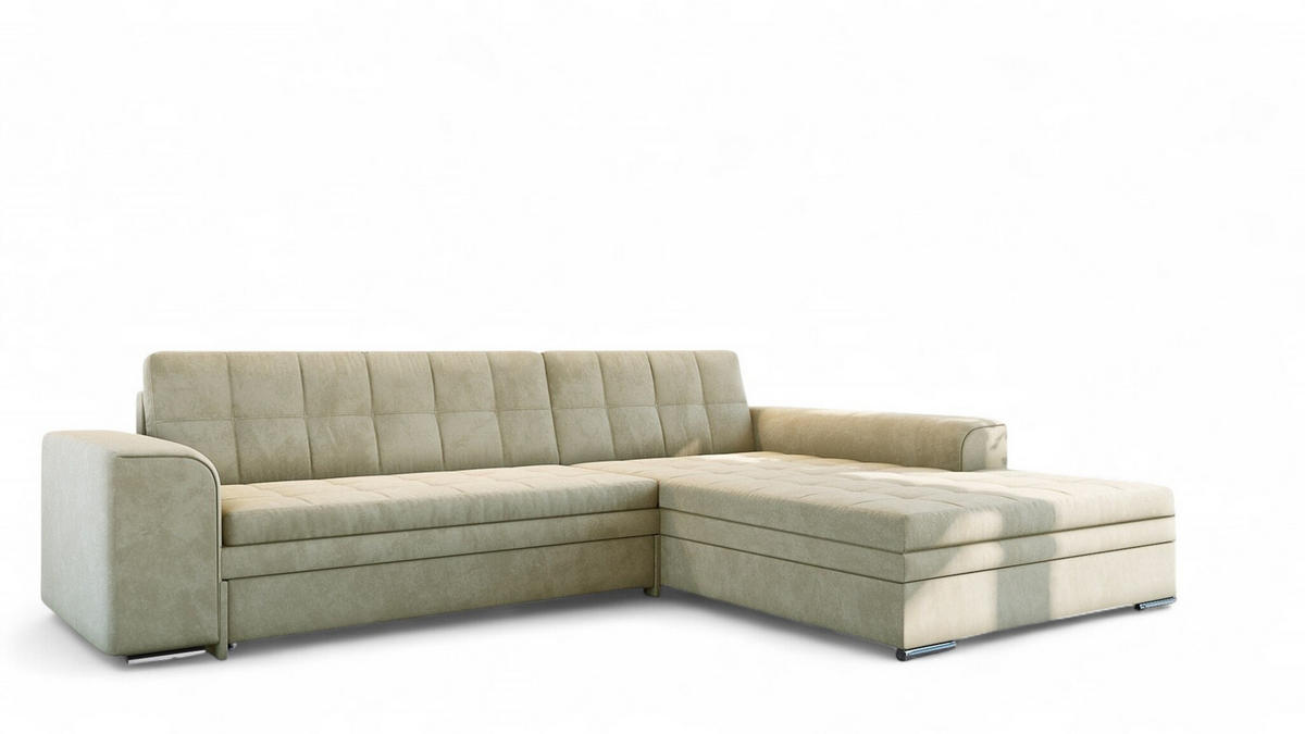 ECKSOFA Lusaka Mit Schlaffunktion - Anthrazit, Holzwerkstoff/Textil (198/292cm) - Fun Möbel