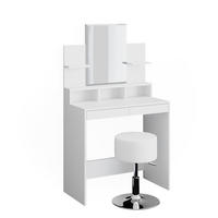 SCHMINKTISCH Ania Weiß 80 cm mit Hocker - Weiß, Holzwerkstoff (80/139.6/40cm) - Vicco