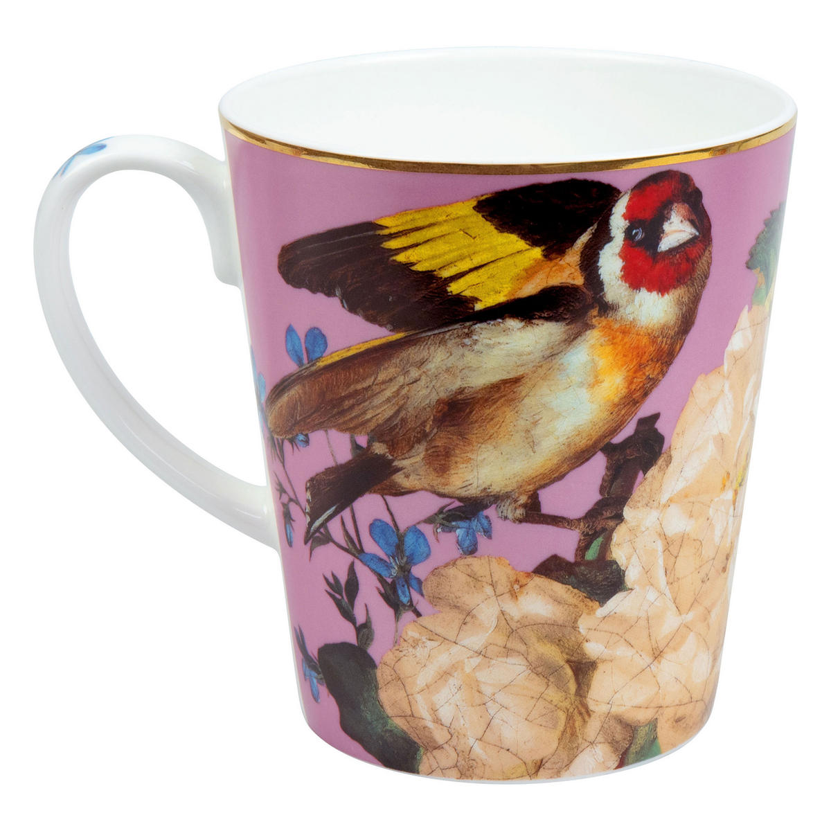 KAFFEEBECHER Wunderbar Flourish - Rose, mit Geschenkbox - Naturfarben, Keramik (0.6L) - Könitz