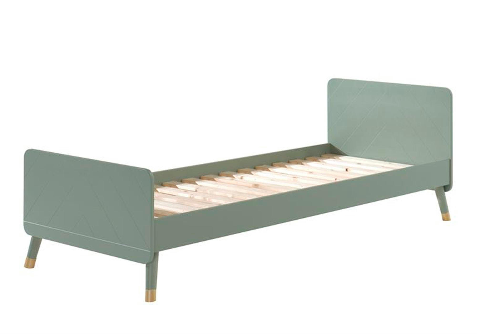 EINZELBETT Kamillah 204x74x95 aus MDF in Olive Grün - Grün, Holzwerkstoff (90/200cm) - 58aufmkessel