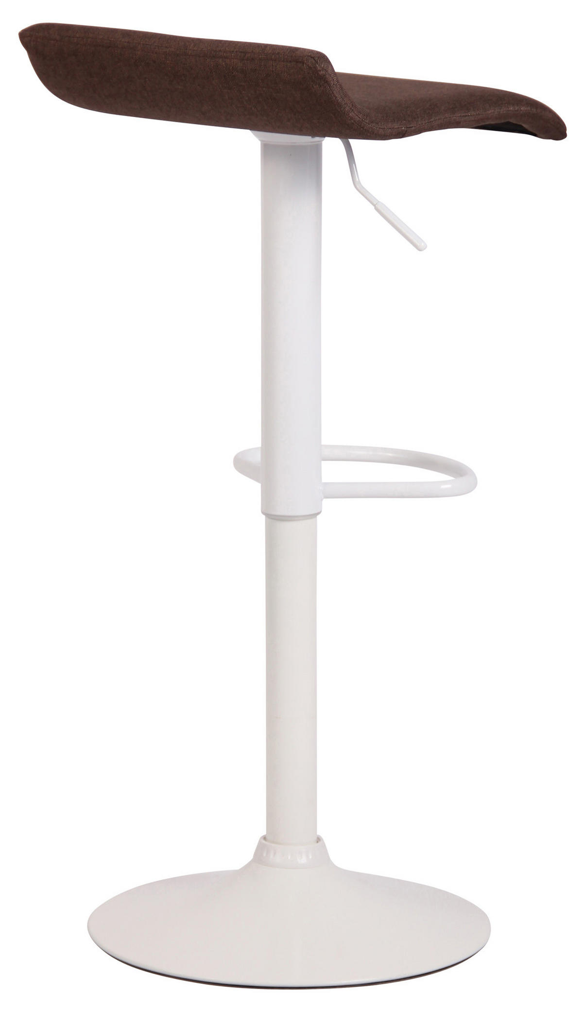 BARHOCKER Stoff braun - Weiß/Braun, Textil/Metall (36/63/39cm) - CLP