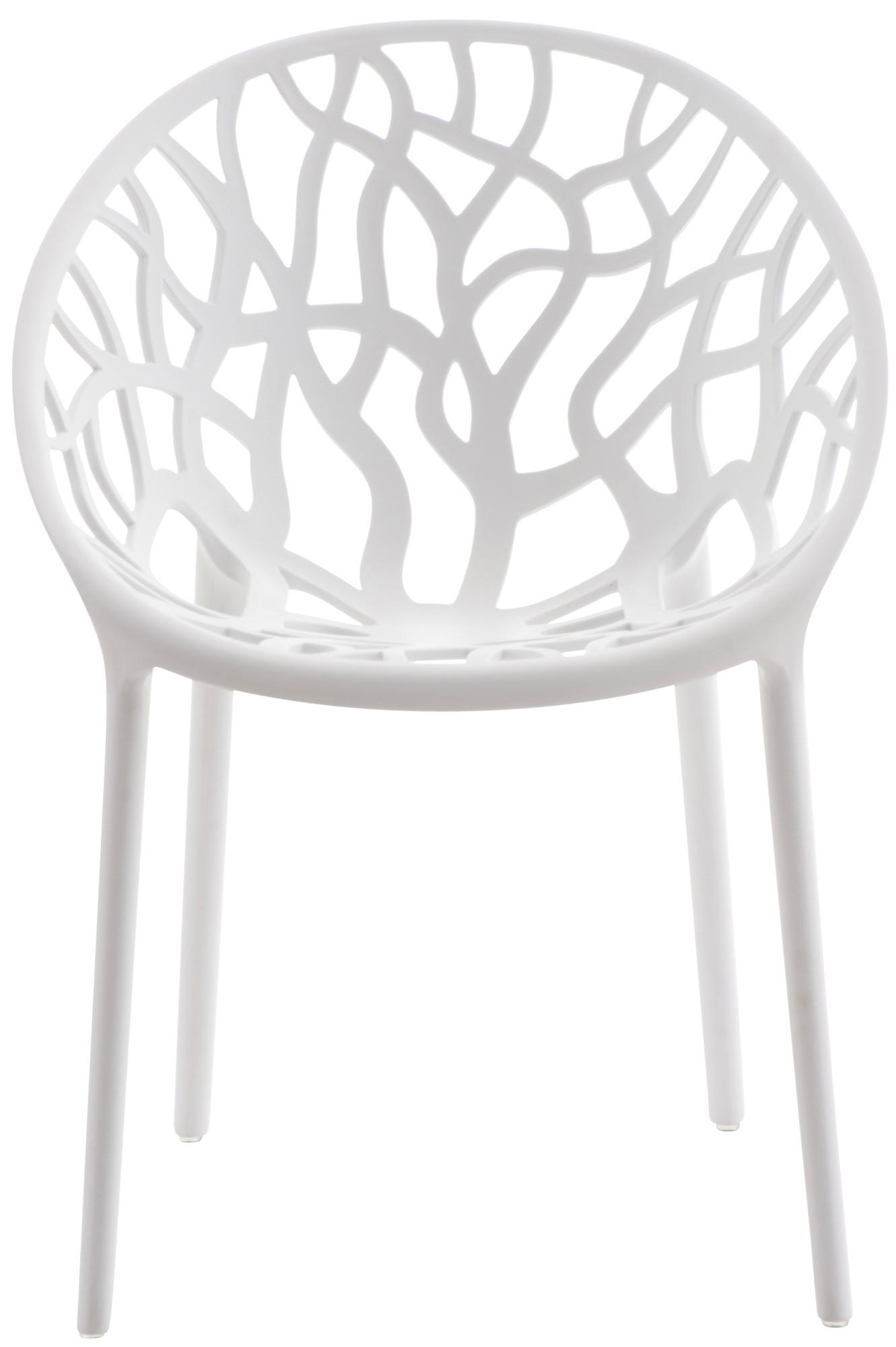 GARTENSTUHL 2er Set Kunststoff weiß - Weiß, Kunststoff (59/80/60cm) - CLP