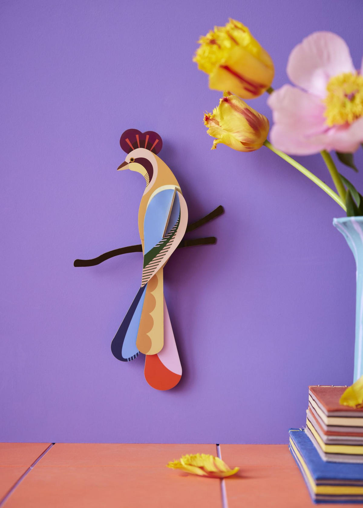 WANDSKULPTUR Bunt 4/19 cm - Multicolor, Wellpappe (4/19/31cm) - Studio Roof