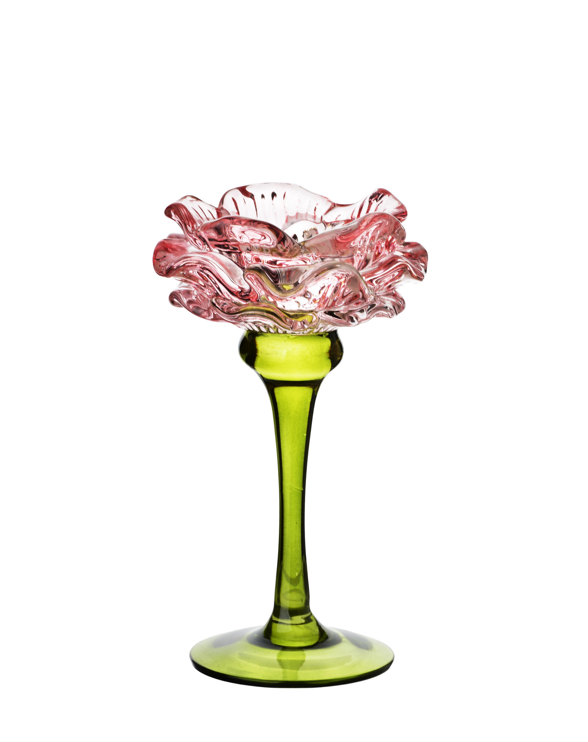 KERZENHALTER Julietta rosa 10/10/16 cm Glas - Rosa, Glas (10/16/10cm) - Mondex