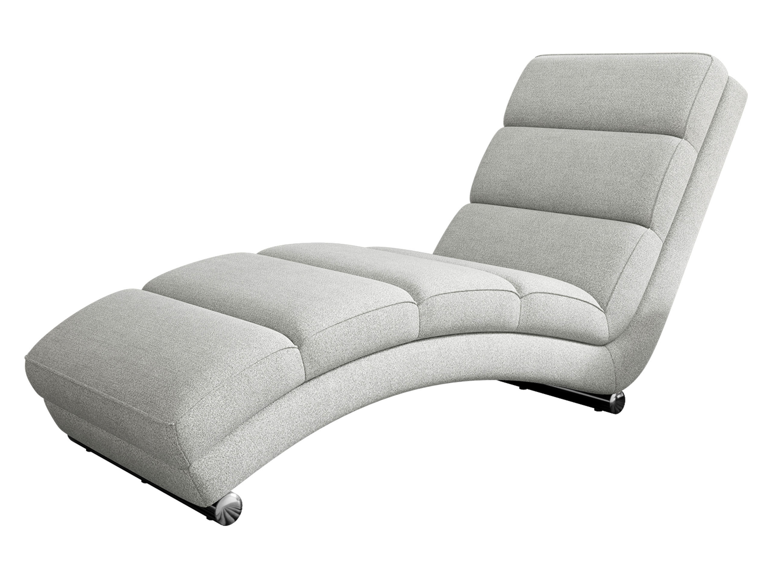 RELAXLIEGE Holiday - Platinfarben/Chromfarben, Holz/Textil (62/84/180cm) - MIRJAN24