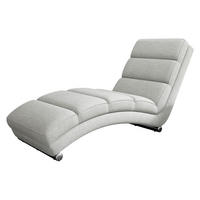 RELAXLIEGE Holiday - Platinfarben/Chromfarben, Holz/Textil (62/84/180cm) - MIRJAN24