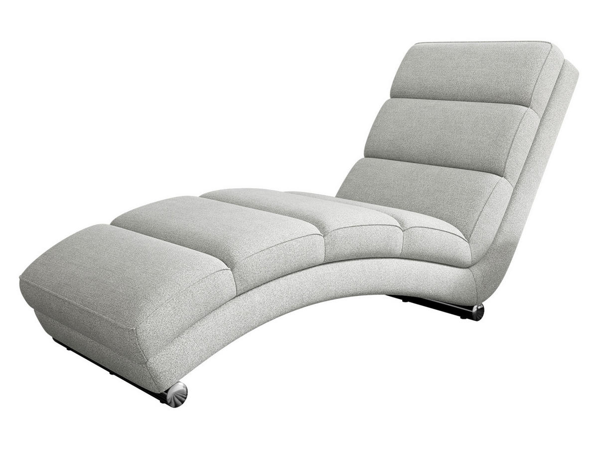 RELAXLIEGE Holiday - Platinfarben/Chromfarben, Holz/Textil (62/84/180cm) - MIRJAN24