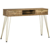 KONSOLENTISCH Bronze Melamin in Holzoptik Stahl 1 Stück - Braun, Kunststoff (120/29/79cm) - GiPP