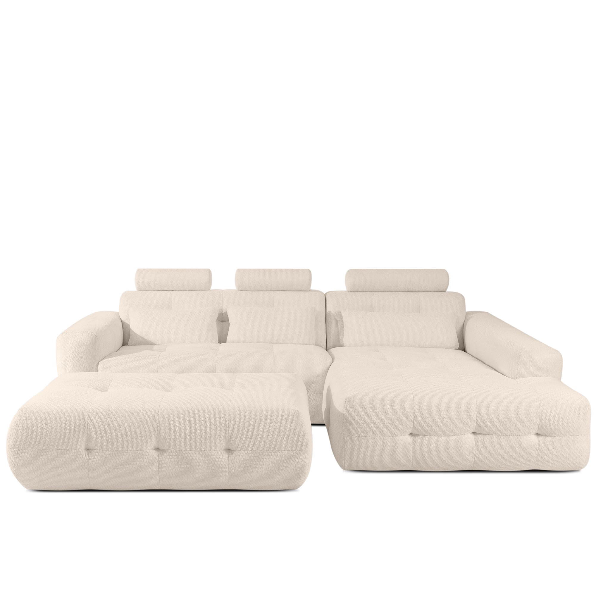 POLSTERMÖBELSET ALIGRA, 2-tlg, Hellbeige - Beige, Holz/Holzwerkstoff (290/90/191cm) - KONSIMO®