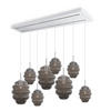 HÄNGELEUCHTE Echos 8-flammig Rauch Ø 18/25cm - Anthrazit/Weiß, Glas (18/18/20cm) - s.luce