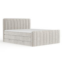 BOXSPRINGBETT Novara Beige 140/200 cm - Beige/Schwarz, Holz/Holzwerkstoff (140/200cm) - Maison de Reve
