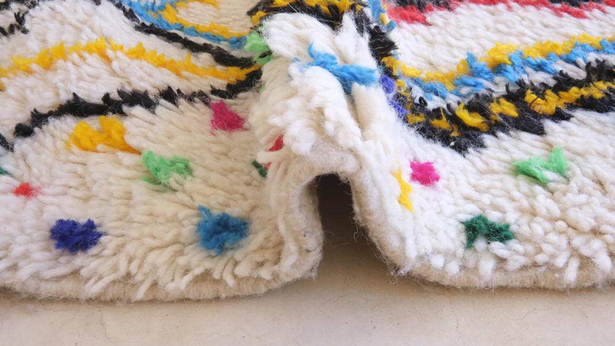 BERBERTEPPICH aus Marokko aus Wolle pop 200x 300 cm - Multicolor, Naturmaterialien (200/300cm) - AFK Living
