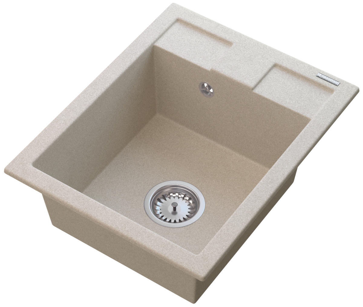 GRANITSPÜLE Samos mit Siphon - Beige, Kunststoff/Stein (40/18/50cm) - Granitan