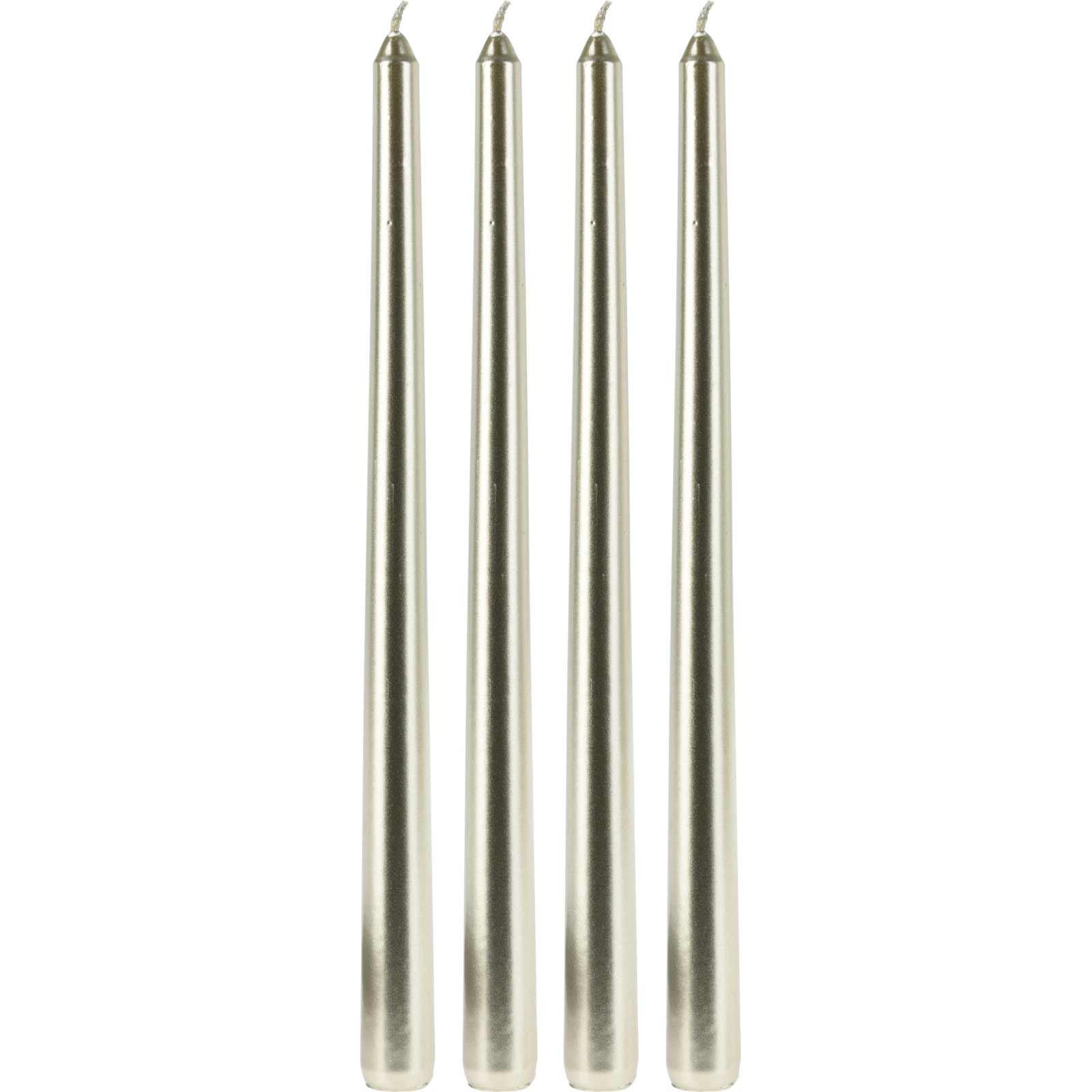 TISCHKERZEN Metallisch 30 cm - Goldfarben, Paraffin (2.1/30/2.1cm) - Home Styling Collection