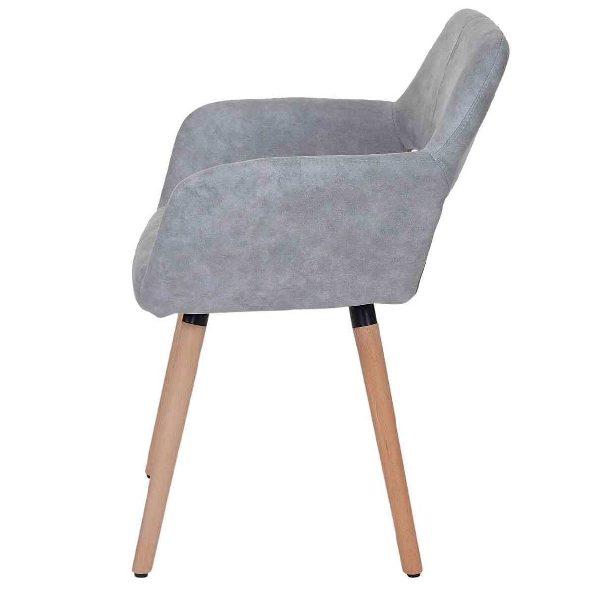 ESSZIMMERSTUHL Beton Dekor 6er-Set - Grau, Holz (56/78/57cm) - MCW