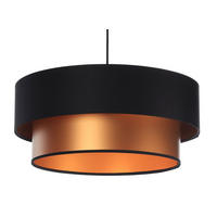 HÄNGELEUCHTE Kupfer 60/20 cm - Schwarz/Kupferfarben, Kunststoff (60/1/20cm) - ONZENO
