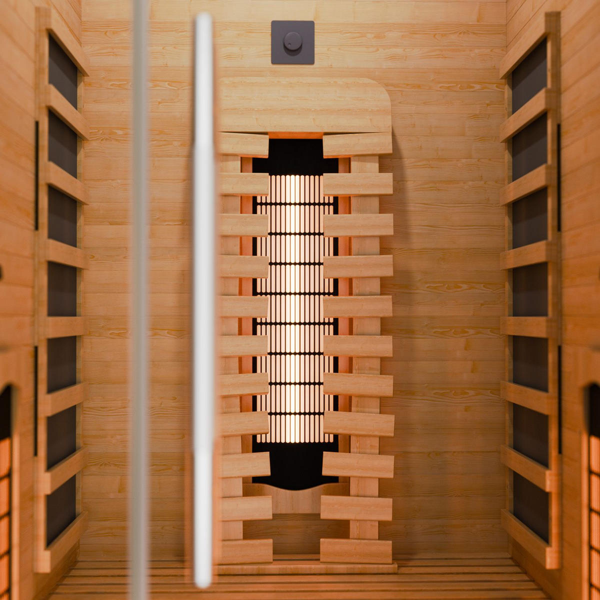 INFRAROTKABINE Kiruna90 Premium mit Dual Technologie - Naturfarben, Holz (90/190/90cm) - Artsauna