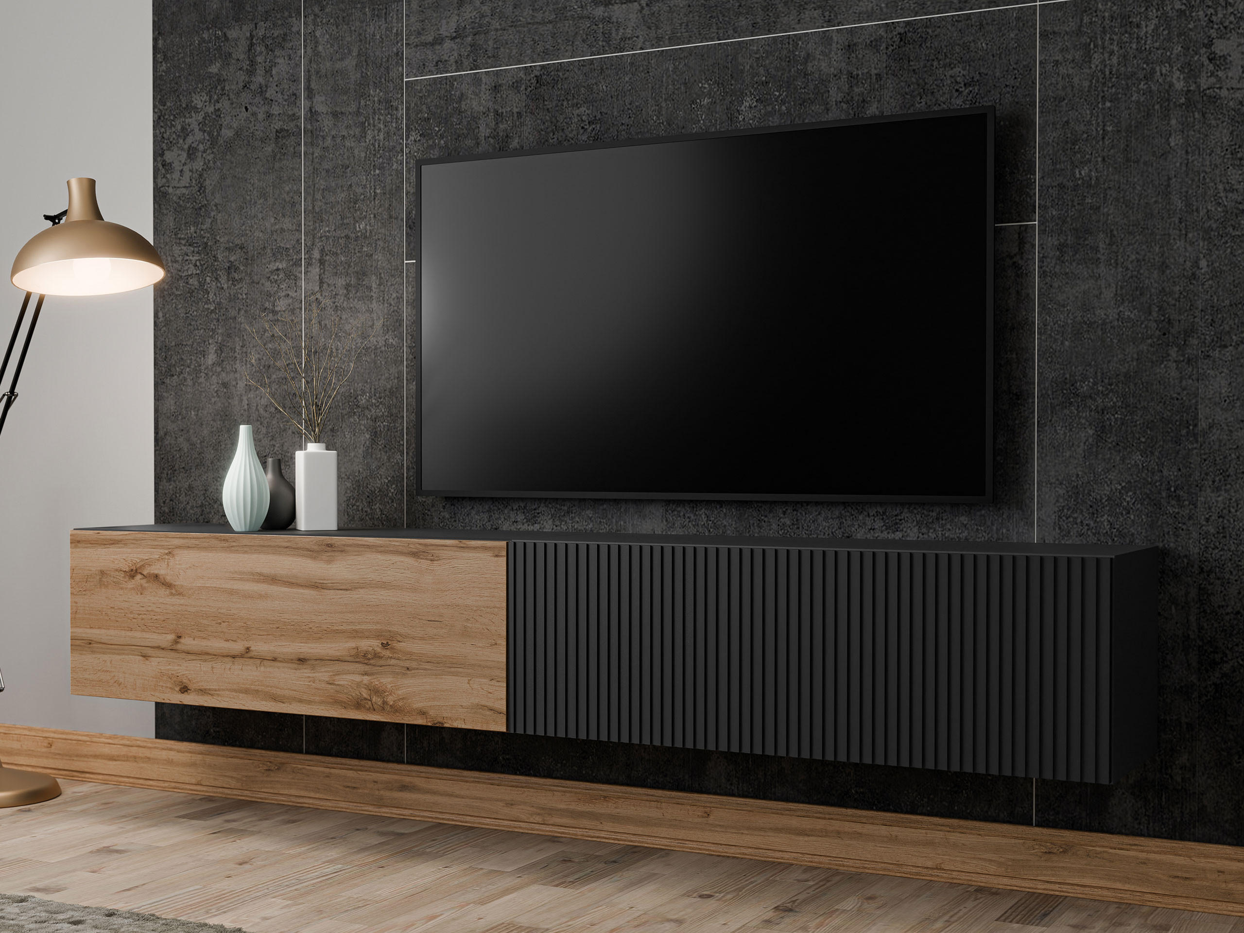 TV-LOWBOARD Capital 200 - Braun, Holzwerkstoff (200/31/30cm) - MIRJAN24