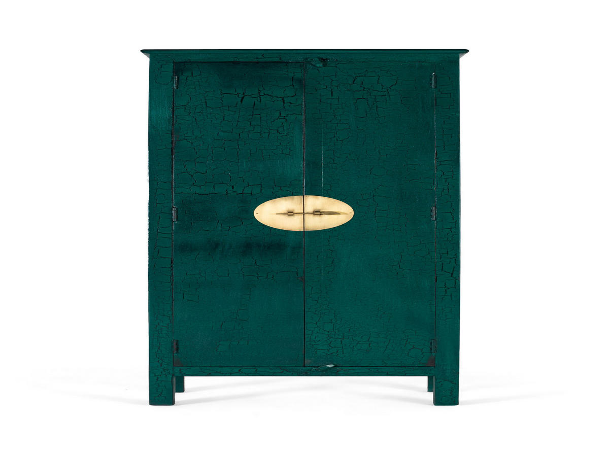 HIGHBOARD mit 2 Türen aus Mangoholz - Smaragdgrün, Holz (35/180/60cm) - Giner y Colomer