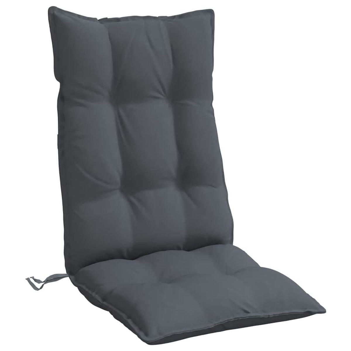 HOCHLEHNER-AUFLAGEN 4Er Set Anthrazit Oxford-Gewebe - Anthrazit, Textil (50/7/120cm) - vidaXL