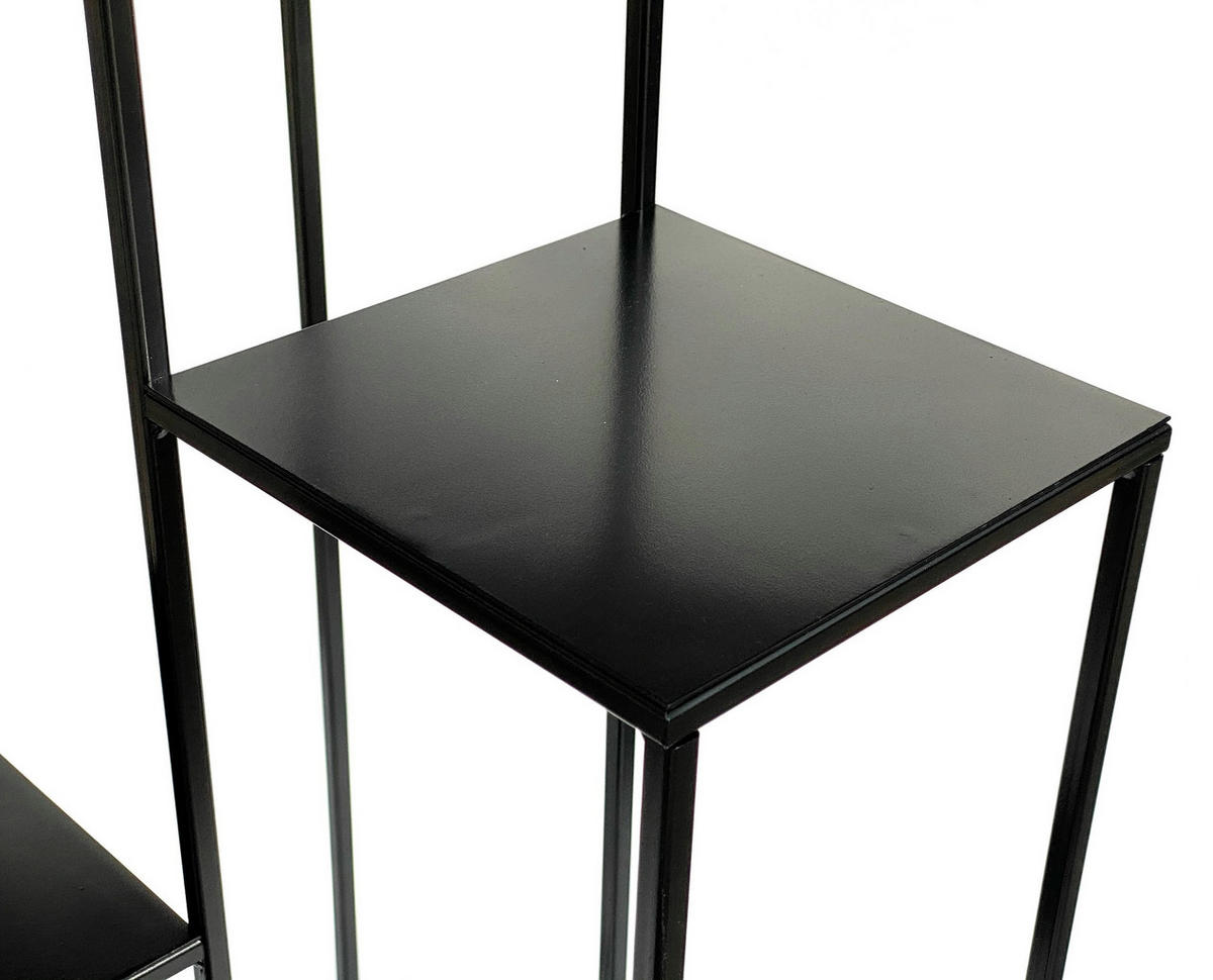 BLUMENTREPPE Metall Schwarz 82 cm 435 - Schwarz, Metall (40/82/40cm) - DanDiBo