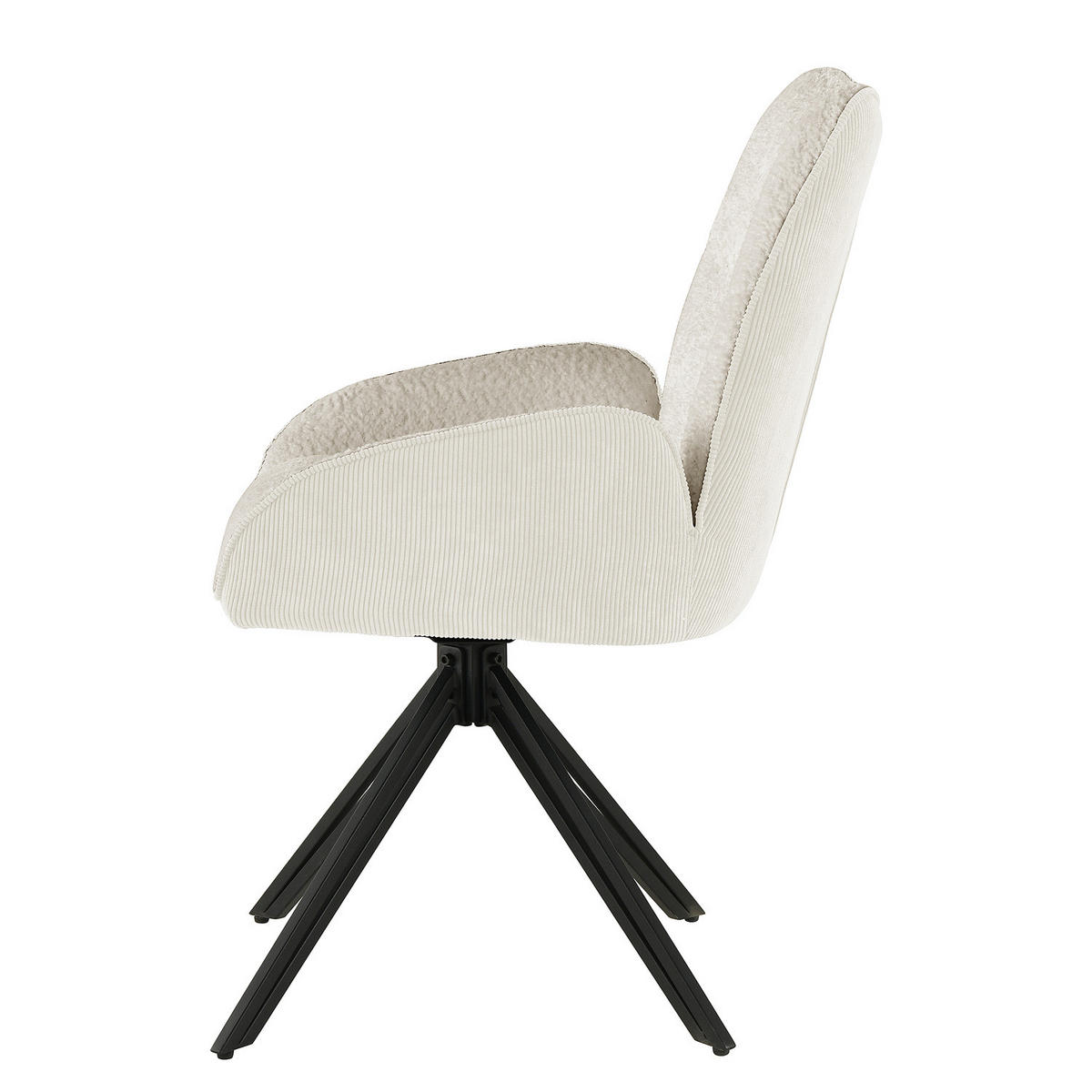 DREHBARER POLSTERSTUHL - 2er-Set - Beige, Textil/Metall (52/87/63cm) - home24