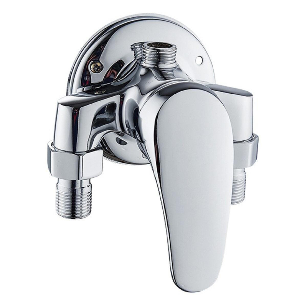 DUSCHARMATUR , Mitigeur de douche mural monocommande - Silberfarben, Metall (12/6/11.5cm) - BELZ