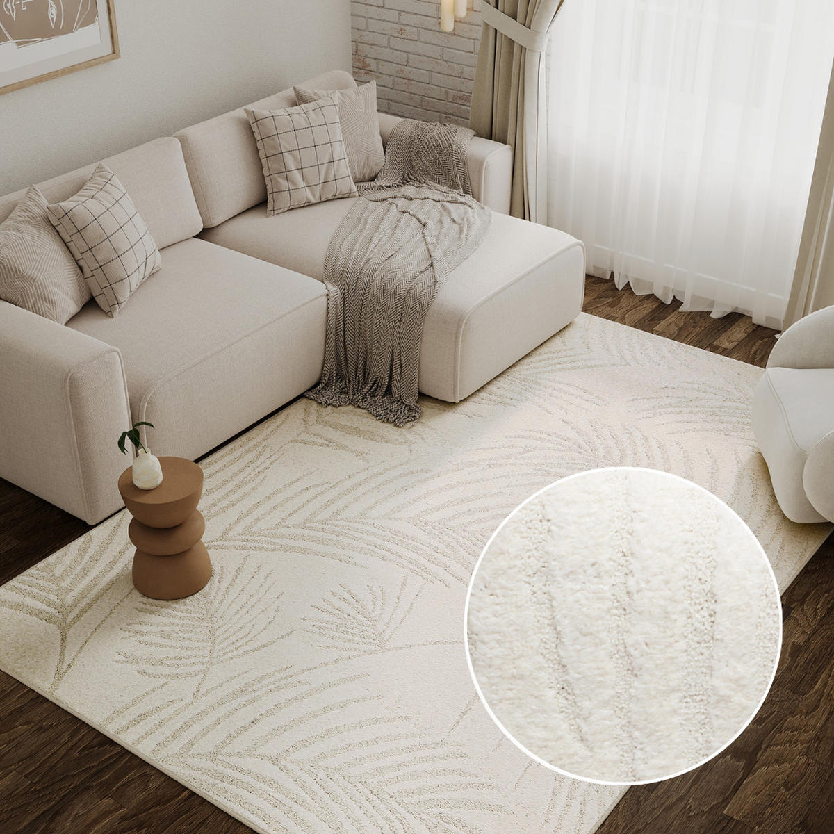 TEPPICH TERRA Creme 160/220 cm - Creme, Textil (160/220cm) - Tapiso