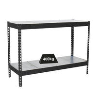 SCHWERLASTREGAL MINI METAL YETI TWO | HxBxT 90x120x60cm | Fachlast 400kg | Anthrazit - Anthrazit, Metall (120/90/60cm) - PROREGAL