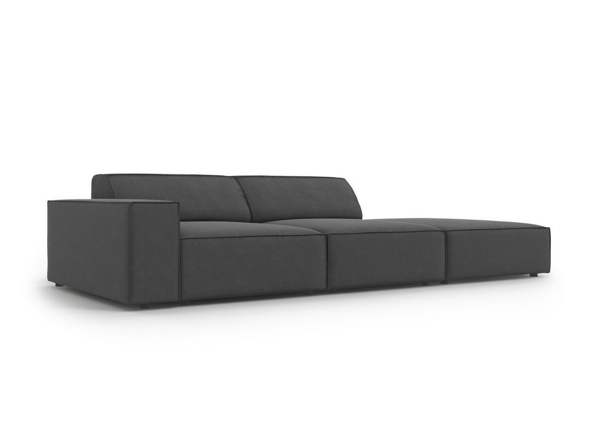 SOFA Jodie aus Samt grau 3 Sitzplätze - Grau, Textil (262/70/102cm) - Micadoni
