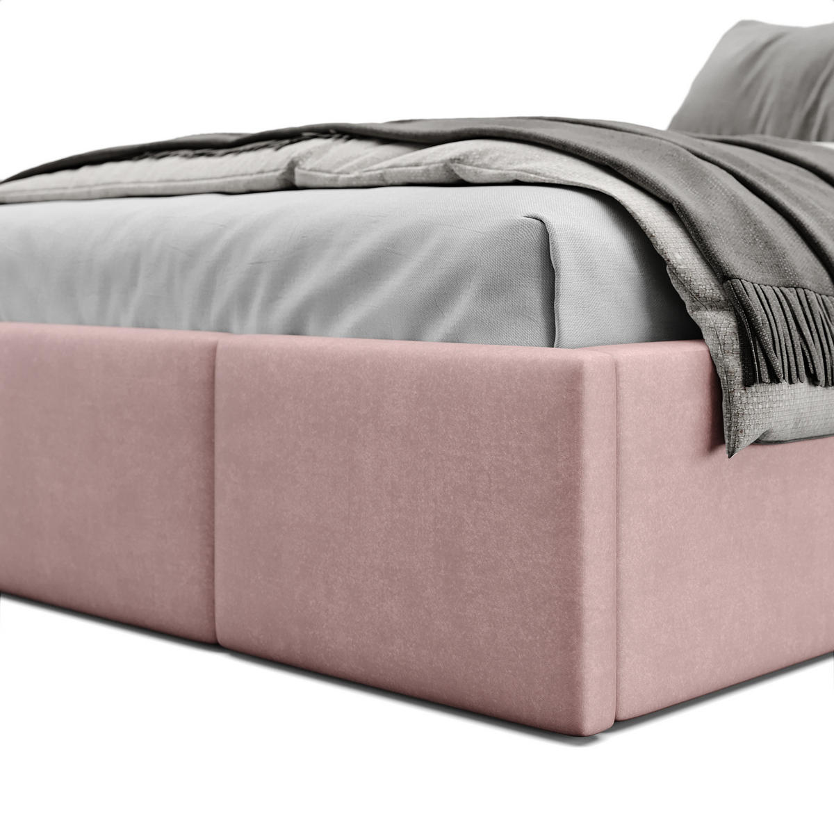 POLSTERBETT für Schlafzimmer Bett mit Stauraum Rosa 120x200cm - Rosa, Holzwerkstoff/Textil (120/200cm) - Muralo
