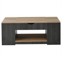 COUCHTISCH DE-088 Liftfunktion Grau/Holzoptik - Grau, Holzwerkstoff (60/110/57cm) - ComfortXL