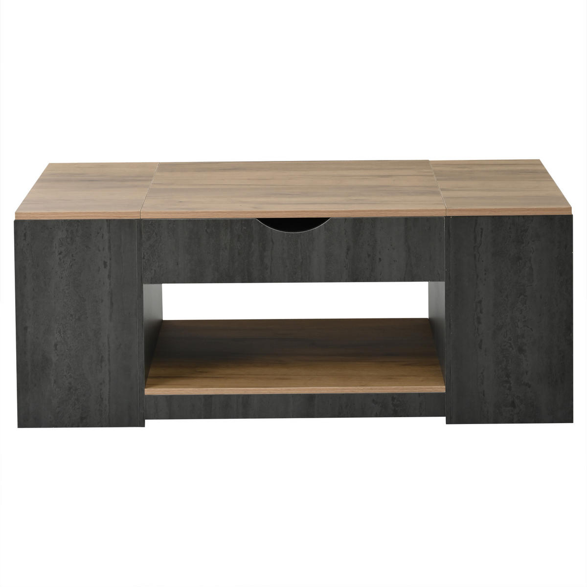 COUCHTISCH DE-088 Liftfunktion Grau/Holzoptik - Grau, Holzwerkstoff (60/110/57cm) - ComfortXL