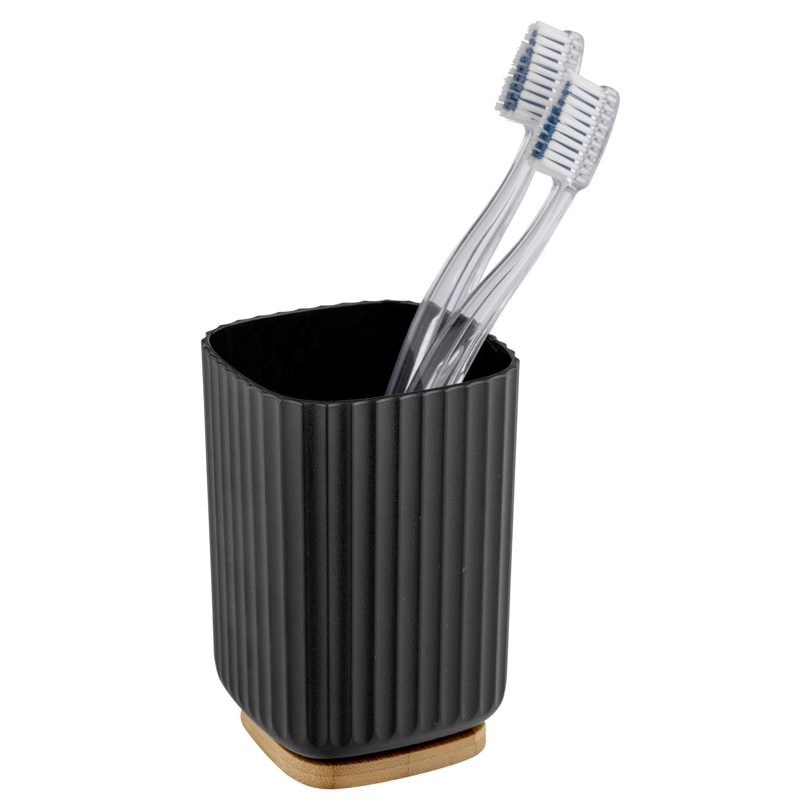 ZAHNPUTZBECHER Rotello 8,5/8,5/11 cm - Schwarz, Kunststoff (8.5/11/8.5cm) - Wenko