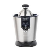 ZITRUSPRESSE AGR80 Silber, Hebel und Filter aus Edelstahl, Anti-Tropf-System, BPA-frei - Silberfarben, Metall (18.5/29/25.5cm) - HKoenig