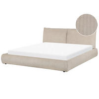 POLSTERBETT mit Lattenrost 180x200 cm Beige Vinay - Taupe, Textil (180/200cm) - Beliani