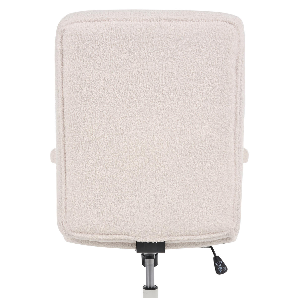 BÜROSTUHL Bouclé Cremeweiß Vero - Creme, Textil (62/100/65cm) - Beliani