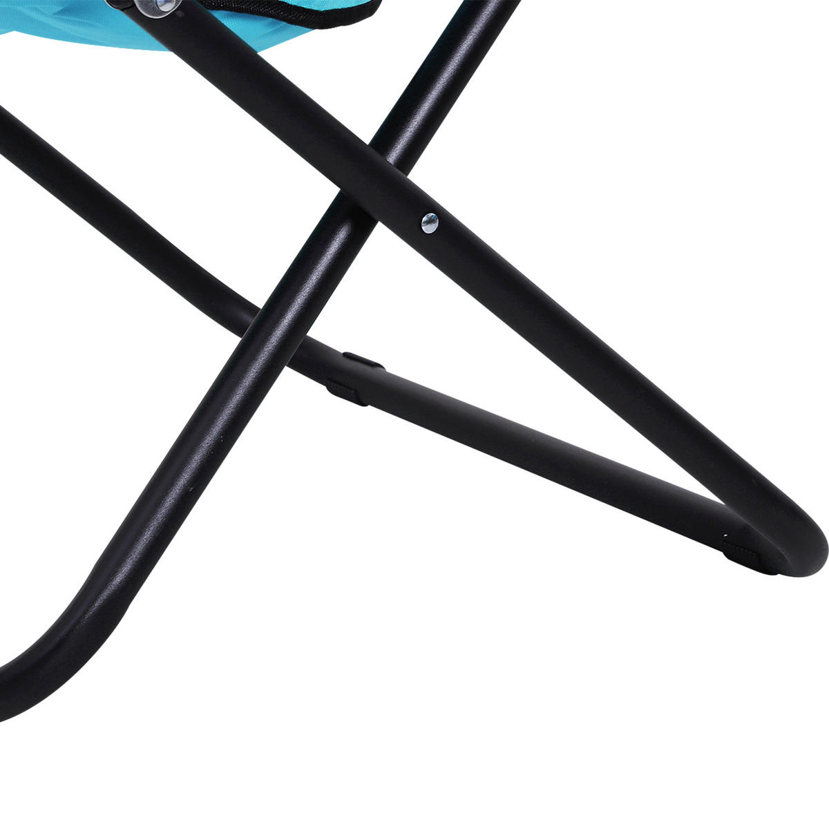 KLAPPSTUHL, Metall, 600D-Oxfordstoff, Blau - Blau, Metall (80/75/80cm) - Outsunny
