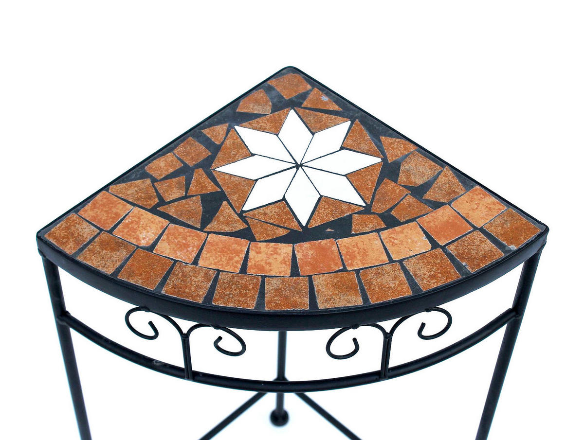 BLUMENHOCKER 2er Set Merano 12013 - Schwarz, Metall (25/52/25cm) - DanDiBo