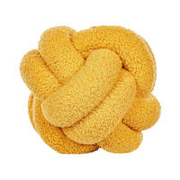 DEKOKISSEN Senfgelb 19/19 cm Malni - Dunkelgelb, Textil (19/19cm) - Beliani