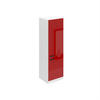 HOCHSCHRANK SSL. 60x204 cm, mit 2 Türen, Rot Hochglanz - Rot, Holz (60/204/57.6cm) - B BELINI GROUP