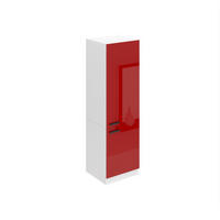 HOCHSCHRANK SSL. 60x204 cm, mit 2 Türen, Rot Hochglanz - Rot, Holz (60/204/57.6cm) - B BELINI GROUP