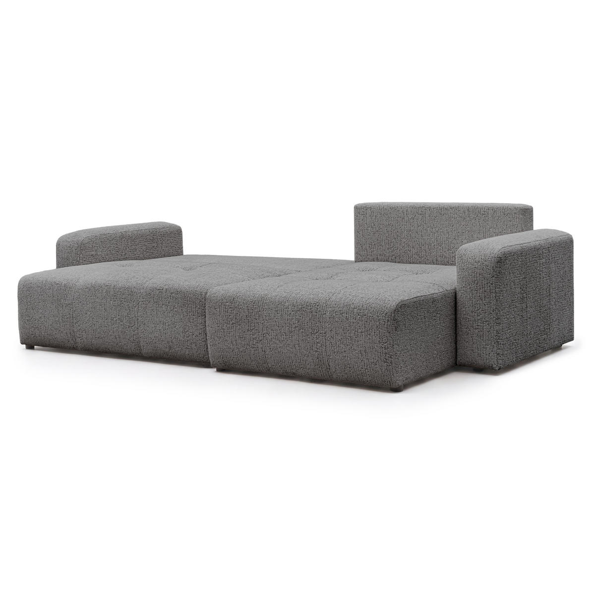 ECKSOFA PEDRO XL mit Schlaffunktion und Bettkasten Dunkelgrau - Dunkelgrau, Holz/Kunststoff (278/55/145cm) - Idohome