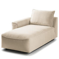 MODULLONGCHAIR - Beige, Holz/Textil (170/82/105cm) - home24