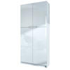 BÜROSCHRANK Logan Fronten in Weiß Hochglanz - Weiß Hochglanz, Holzwerkstoff (82/185/37cm) - Vladon