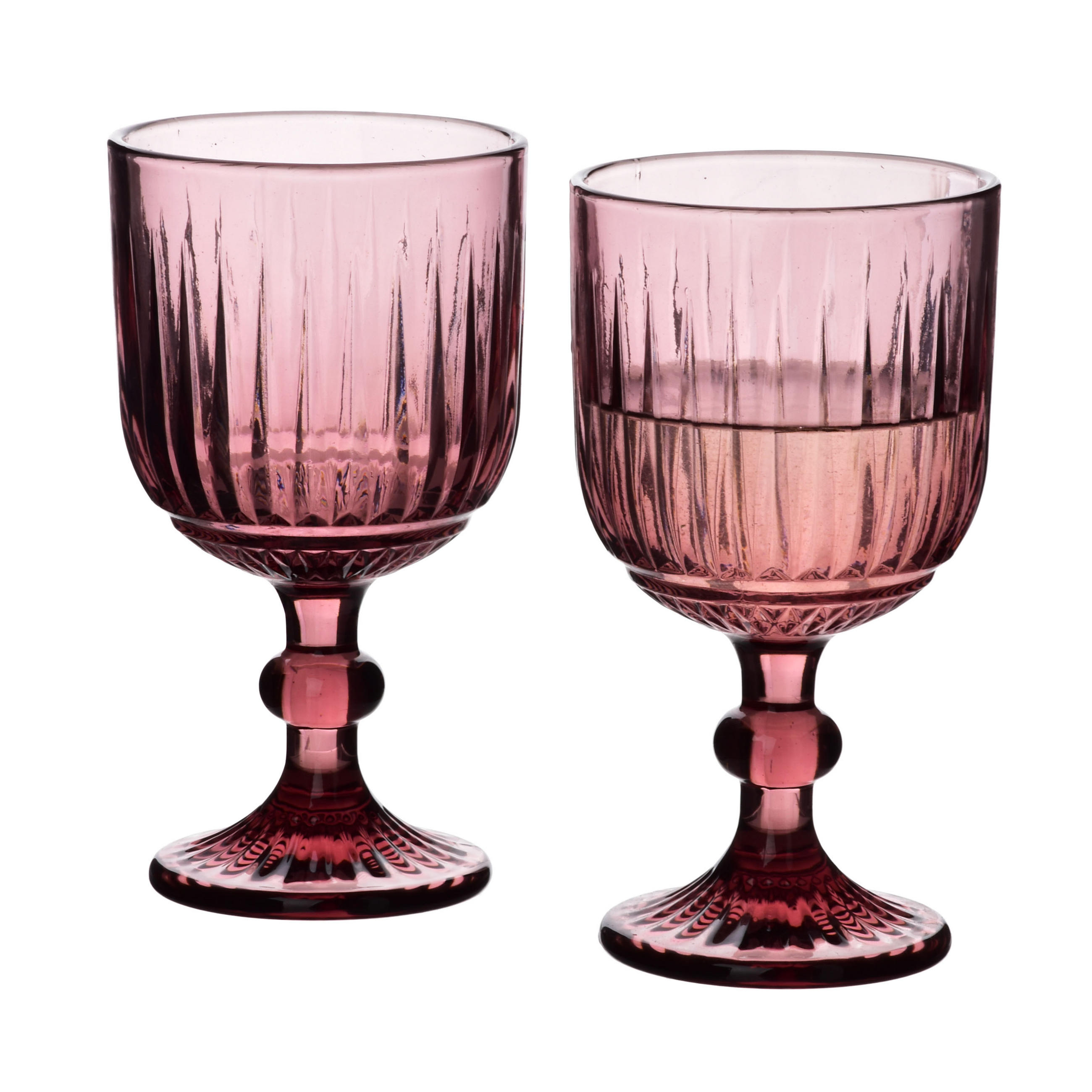 WEINGLAS Elise 4er Set rosa 9/9/16 cm Glas - Rosa, Glas (0.35L) - Mondex