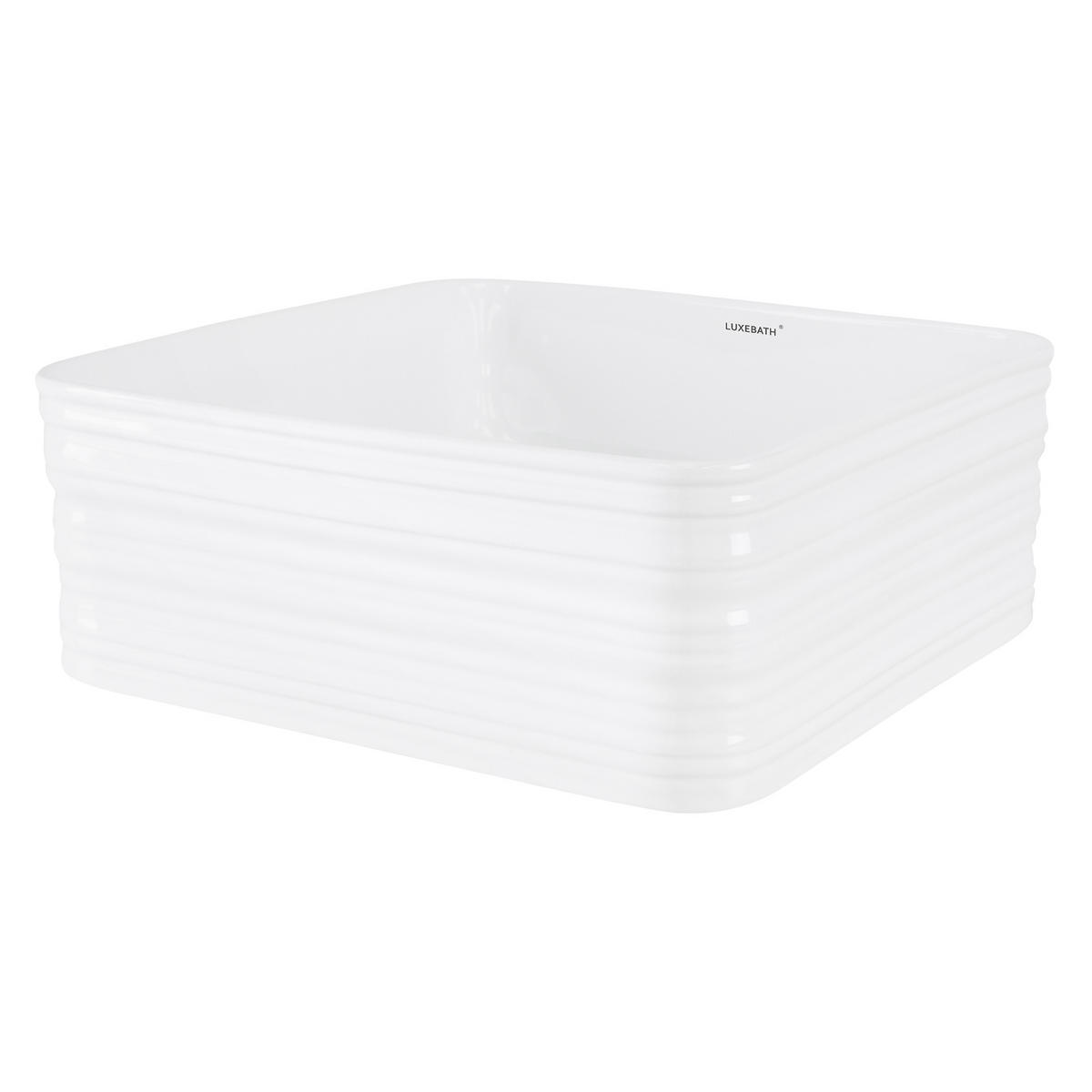 WASCHBECKEN - Weiß, Keramik (39/15/39cm) - LuxeBath