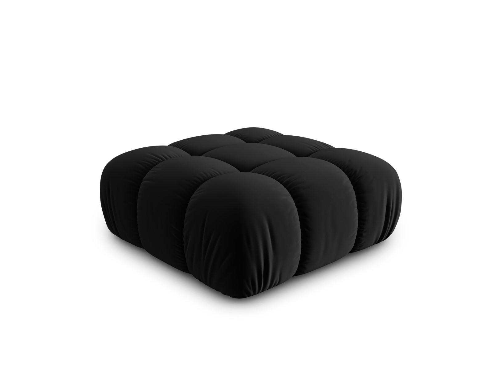 POUF Bellis aus Samt schwarz - Schwarz, Textil (94/39/94cm) - Micadoni