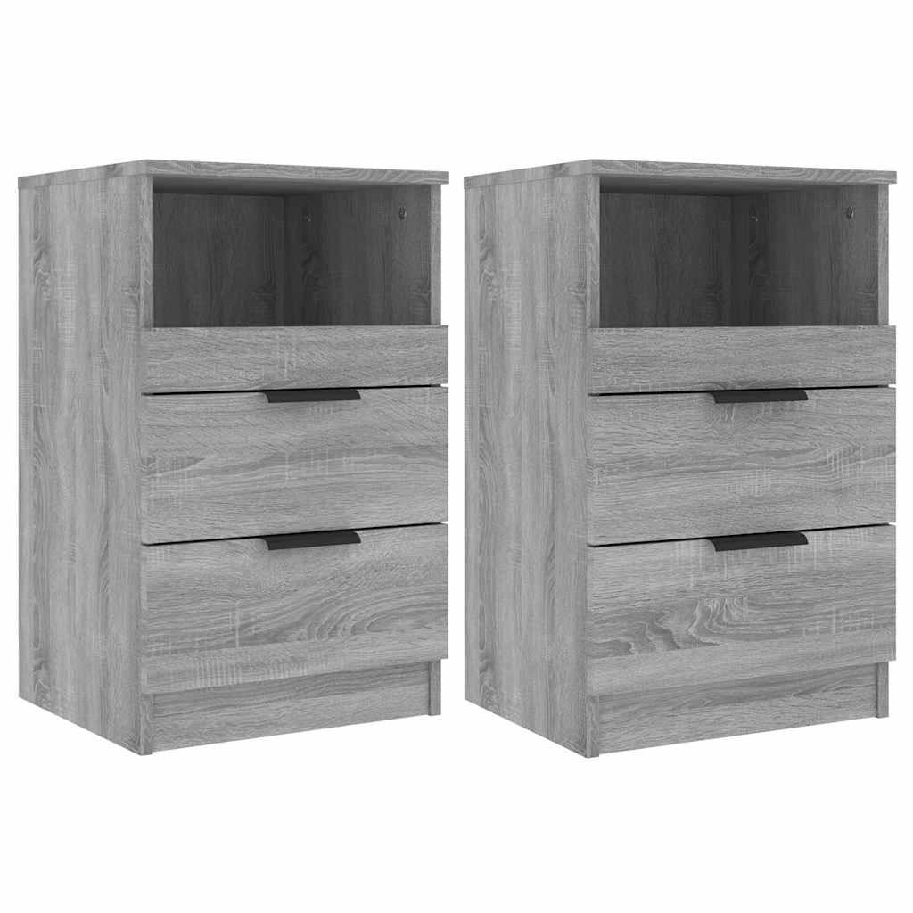 vidaXL Nachttisch Grau 40x65x36 cm